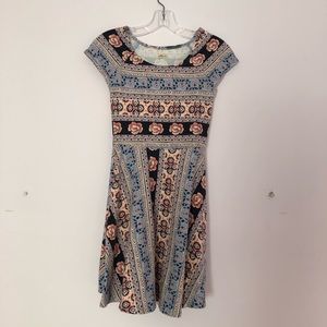 cute floral pattern a line dress